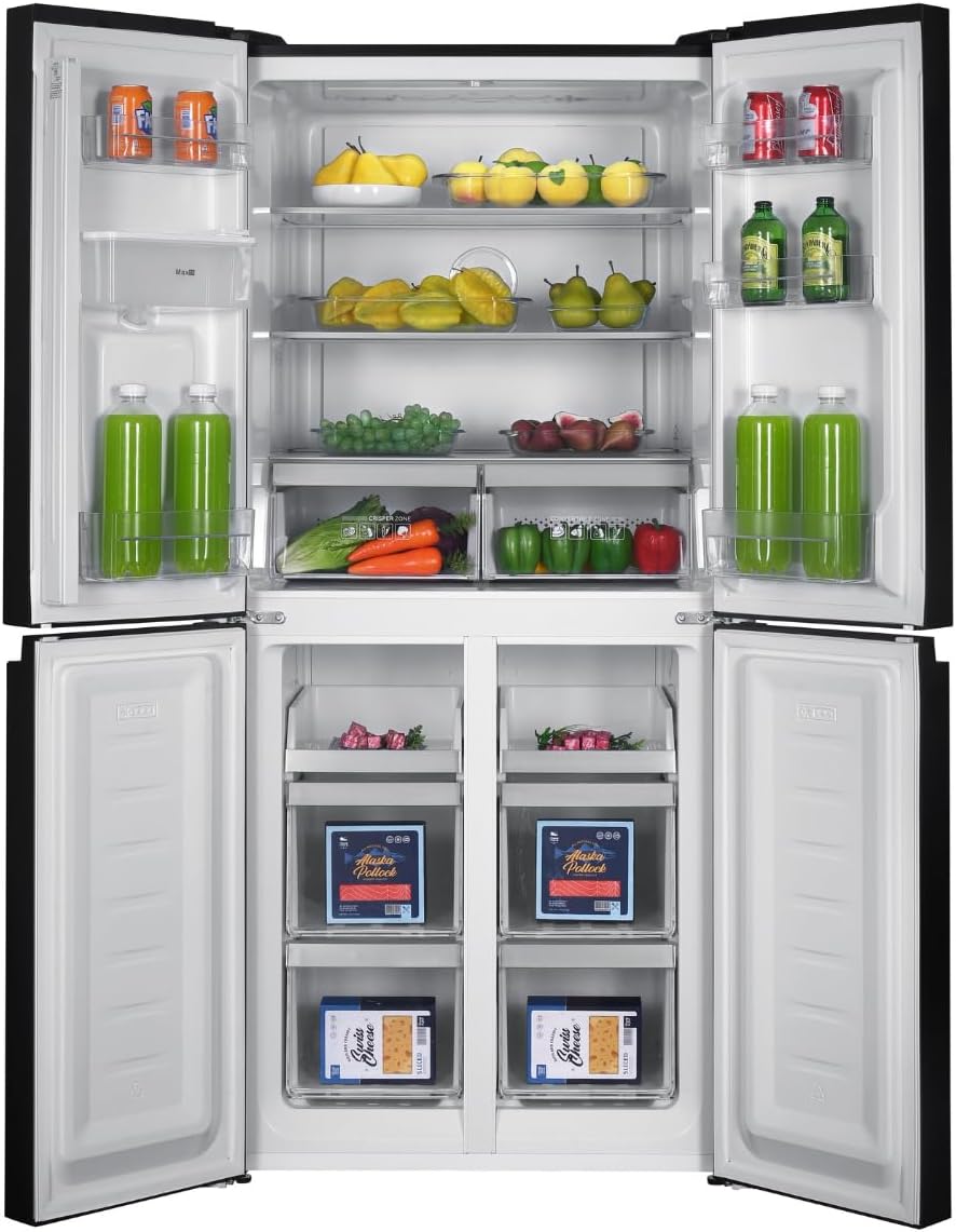 GEDTECH - Réfrigérateur multi-portes 470L, No Frost, noir - GMP470BL