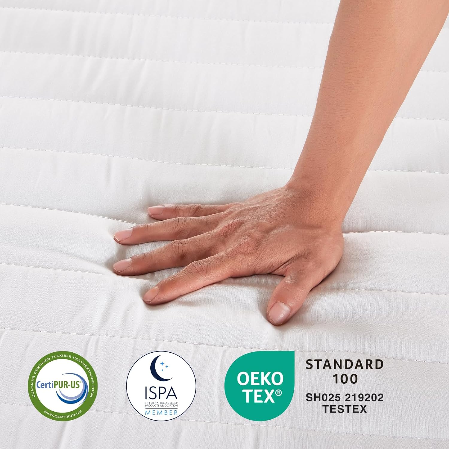 Avenco - Matelas Bamboo 7 zones - 140x190 cm - mousse, double face, H3/H4