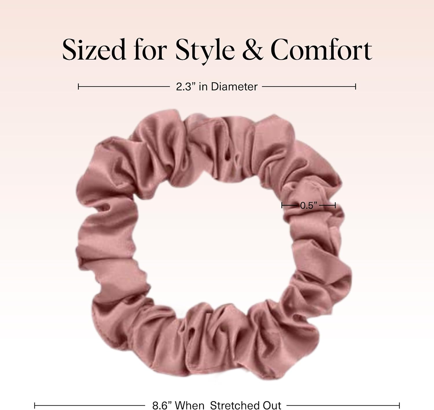 Kitsch - Chouchous en satin - lot de 6 - élastiques anti-plis, tous cheveux