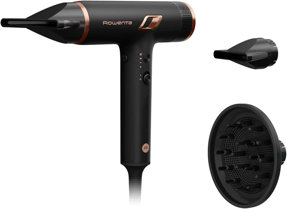 Rowenta - Sèche-cheveux nano compact - design léger - ions, capteur de température, 3 réglages