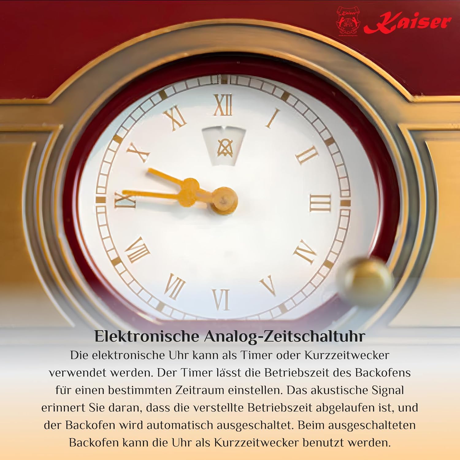 Kaiser Empire - bordeaux 60 cm - four encastrable rétro, grill, 67L, EH 6355