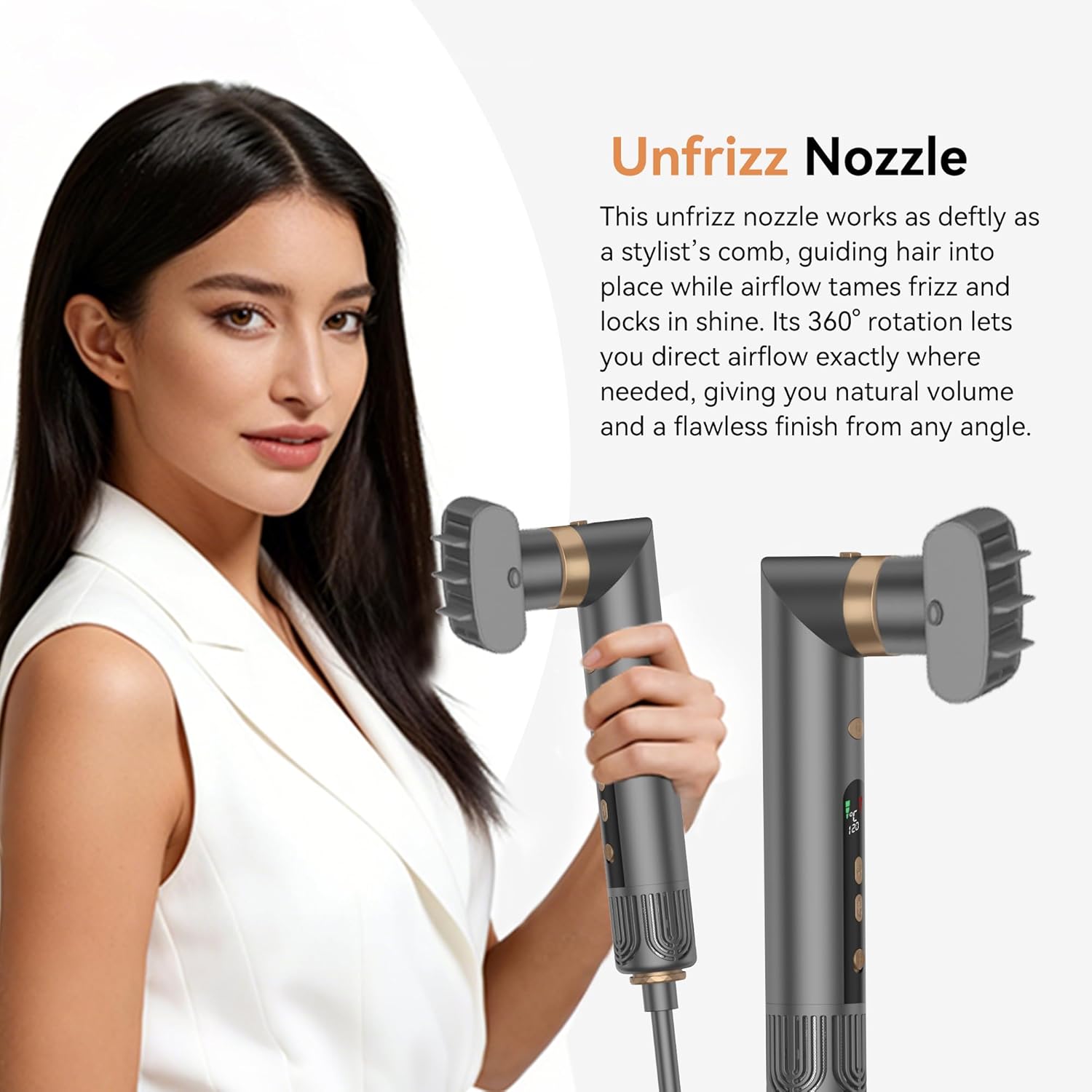 OKWRAP - Air Styler 7 en 1 - 1300W - séchage, bouclage, lissage 110000TR/MIM