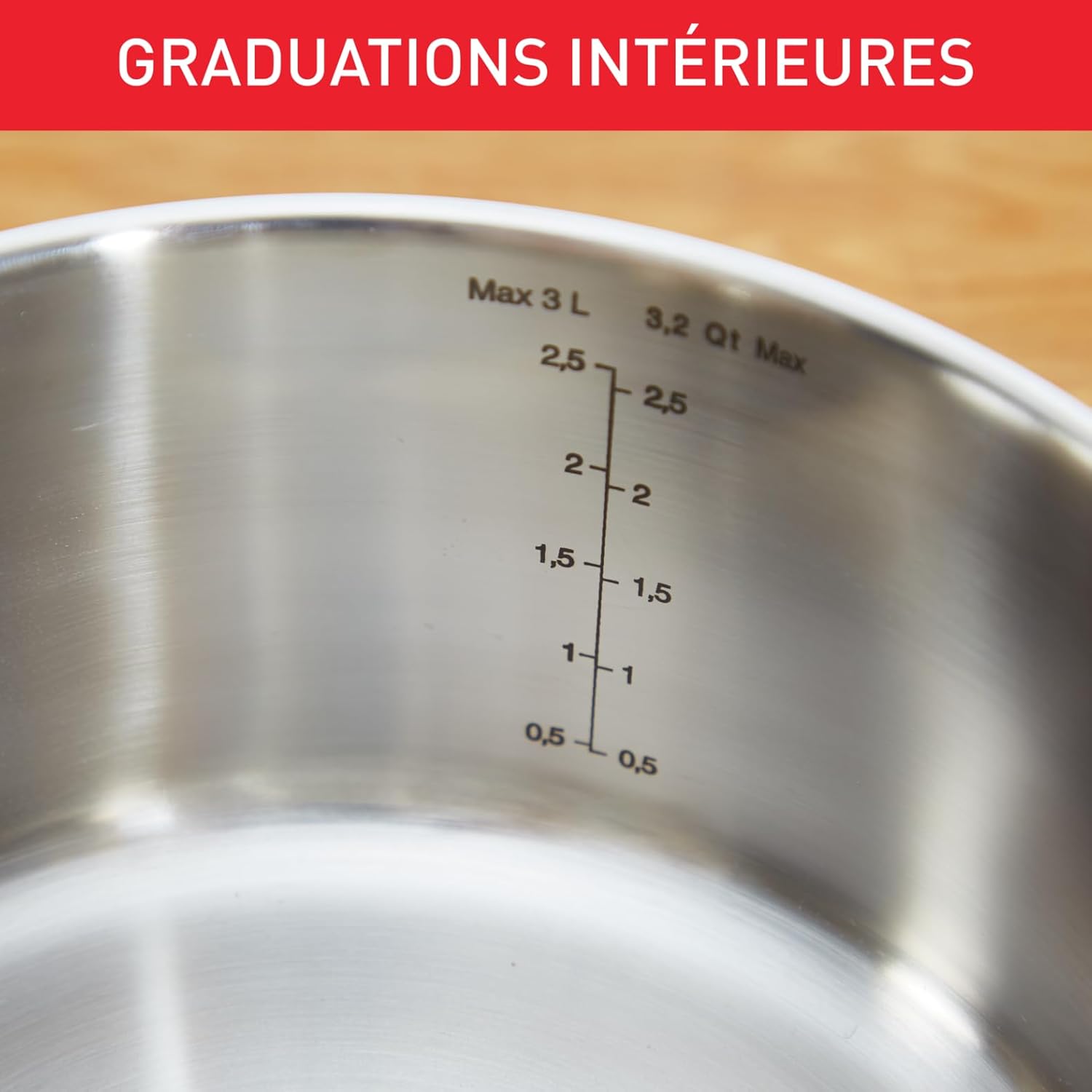 Tefal - Duetto - batterie cuisine 7 pièces inox induction - A705A835