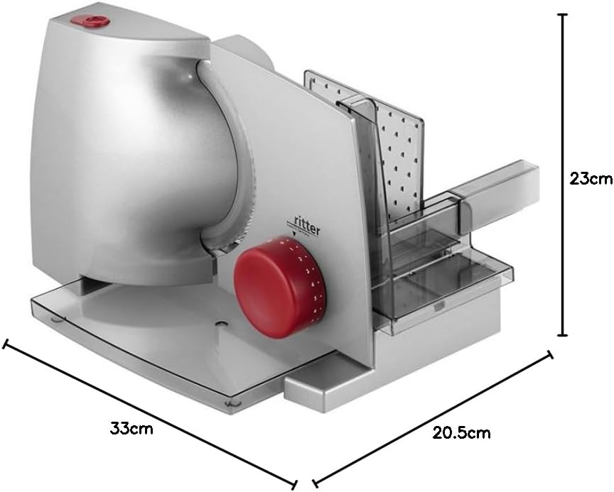 Ritter - Compact 1 - trancheuse électrique rouge ECO, compacte, fabriquée en Allemagne