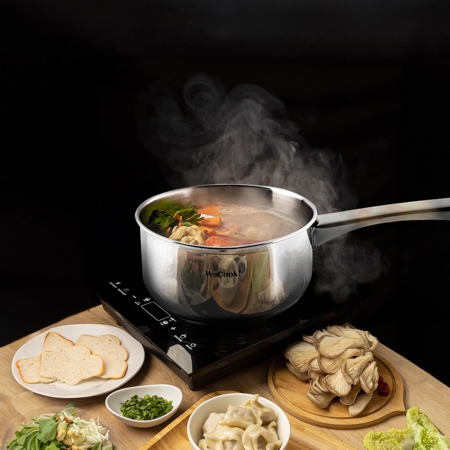 Wecook - casserole inox 18/10, 12 cm, bec verseur, 0,7L, induction