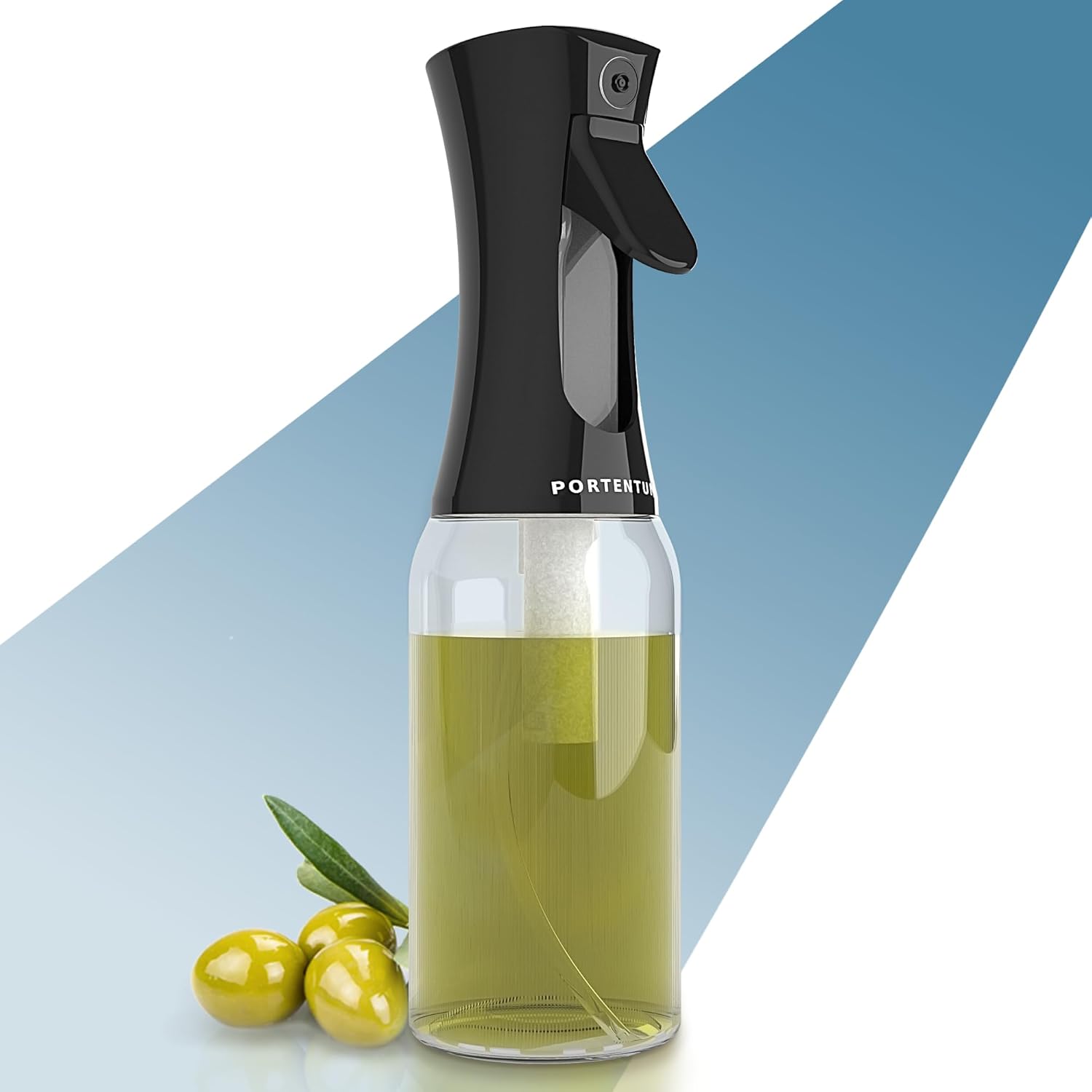 PORTENTUM - Pulvérisateur d'huile Premium 300ml - Verre anti-goutte, distributeur cuisine
