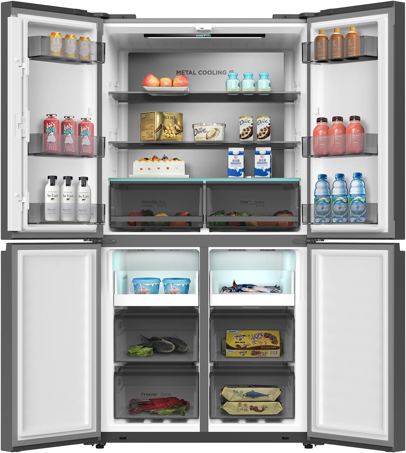 CHIQ - américain multi-portes 503L - Inverter, No Frost, tactile, 177,5x85,3x69,8cm - CCD503NEIBE