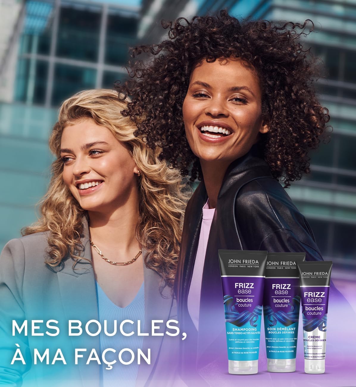 John Frieda - Frizz Ease Boucles Couture - 250ml - soin démêlant, lot de 6