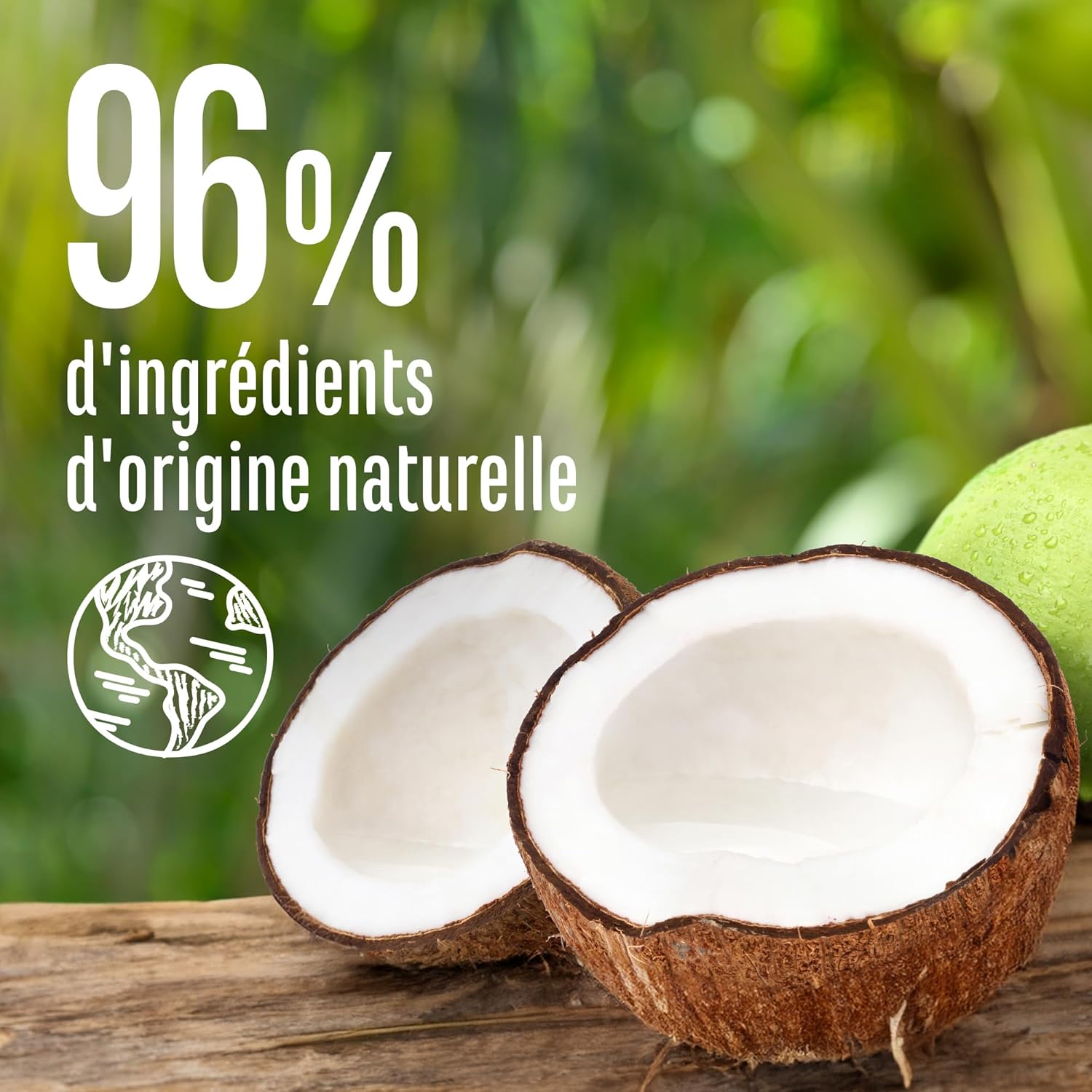 Le Petit Marseillais - Masque 4en1 Eau de Coco Bio 370ml - hydratant cheveux sans silicone 96% naturel