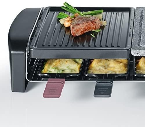 SEVERIN - Raclette 8 personnes - Plaques pierre et fonte, 1400W, RG 9645
