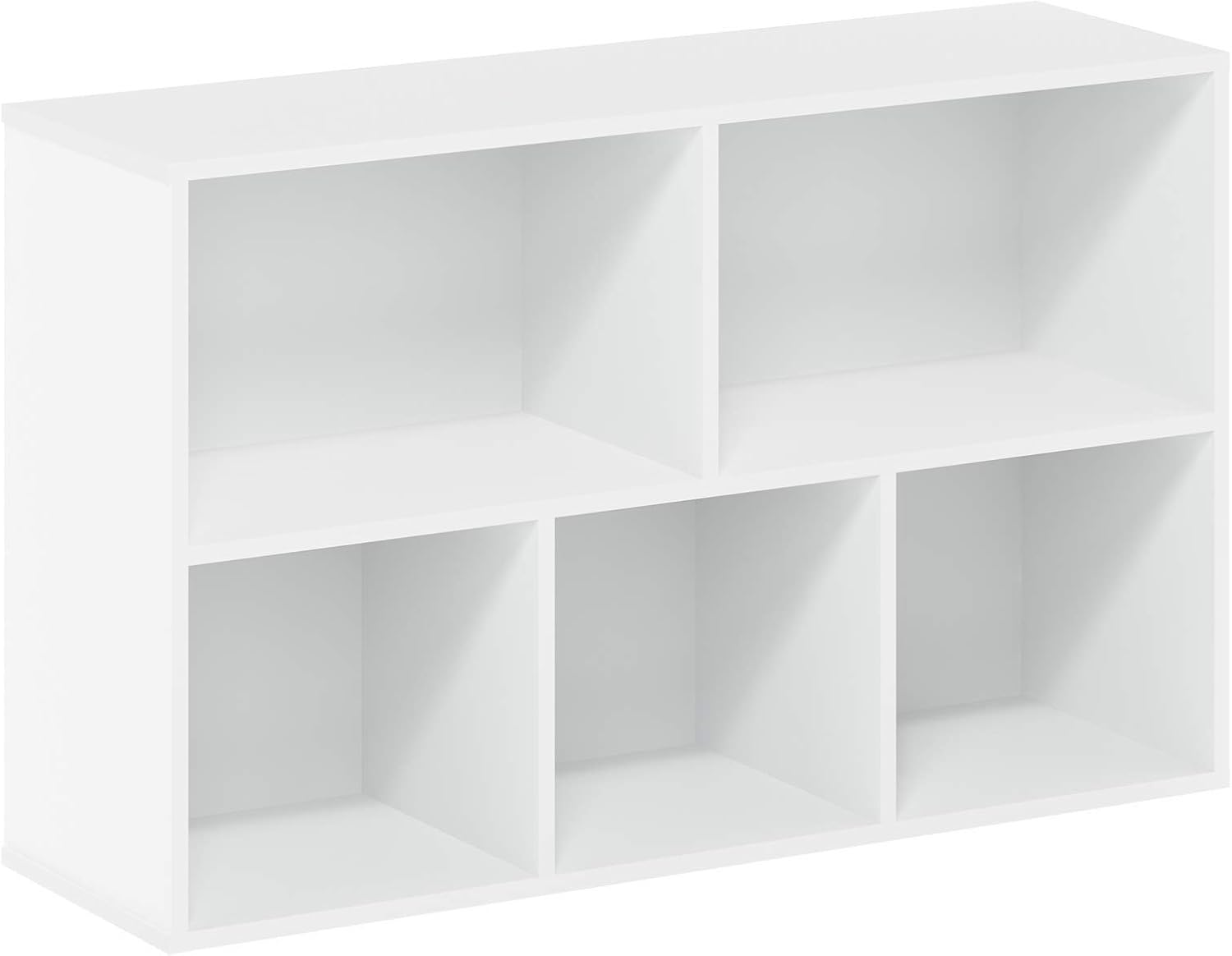 Furinno - Luder série - étagère 5 cubes, blanc, rangement ouvert