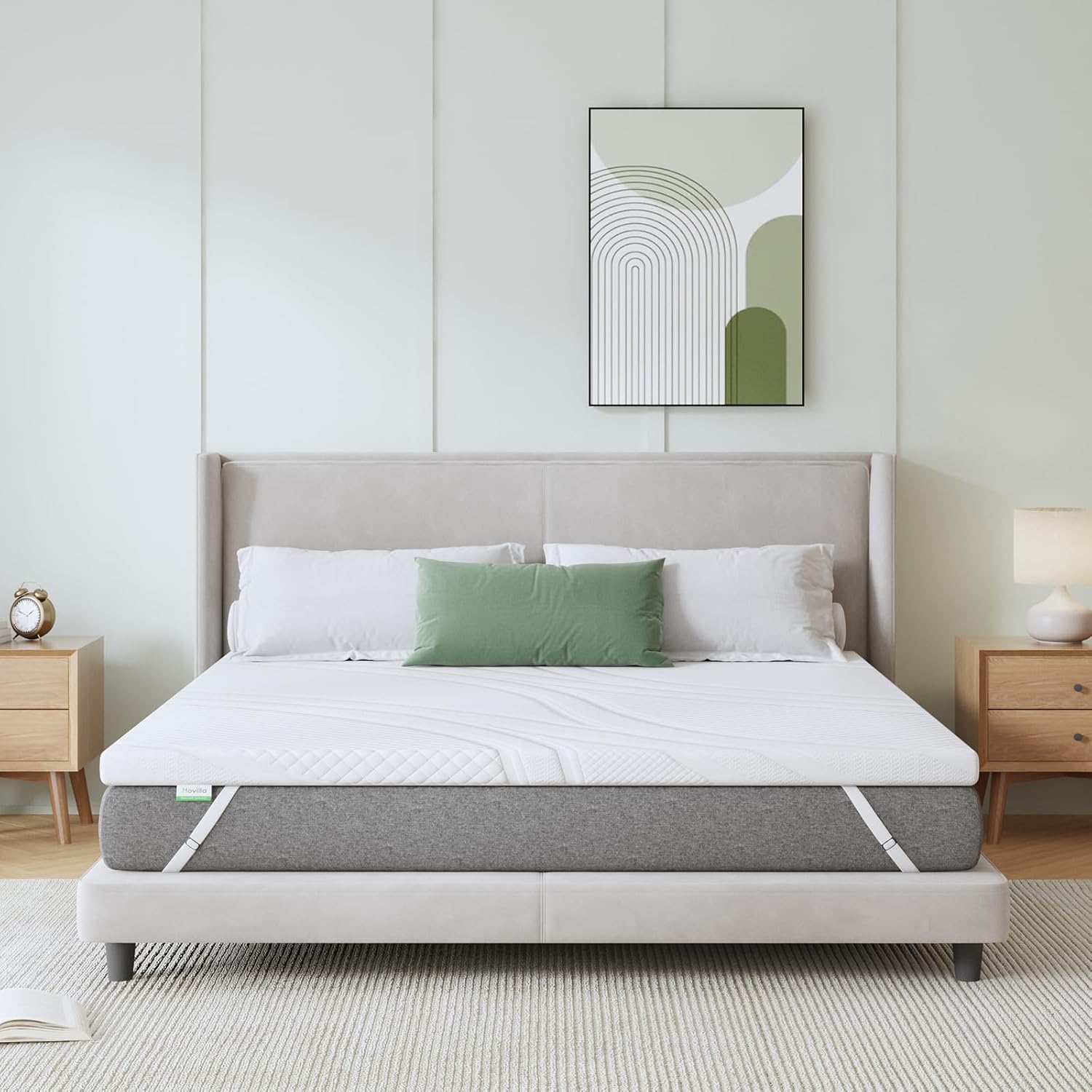 Novilla - Surmatelas mousse à mémoire, 140x190 cm, 5 cm, confort gel