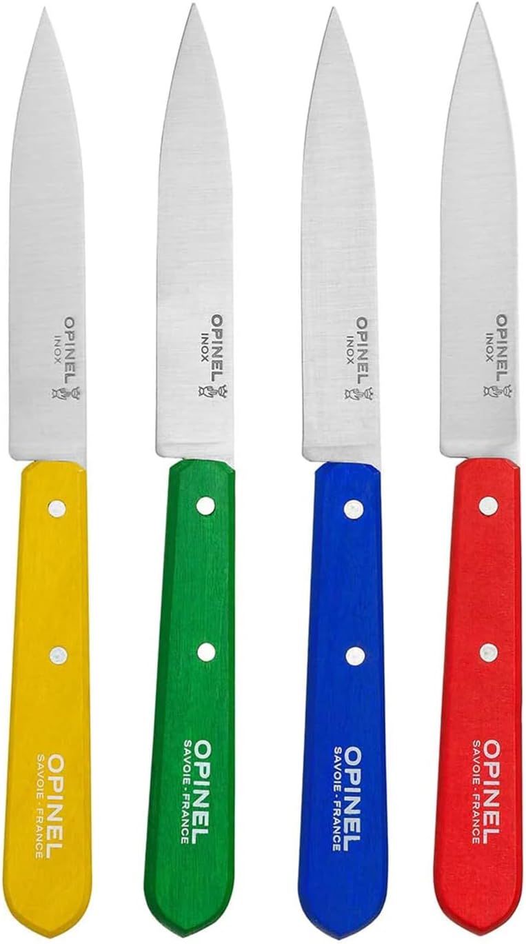 Opinel - Coffret 4 couteaux d’office N°112 - lame inox 10 cm - fabrication française