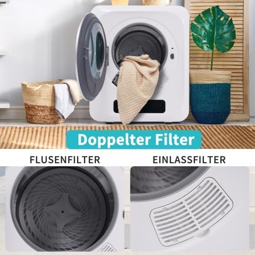 Séchoir mural inox 4 kg, UV, 6 programmes, LED, silencieux 60 dB