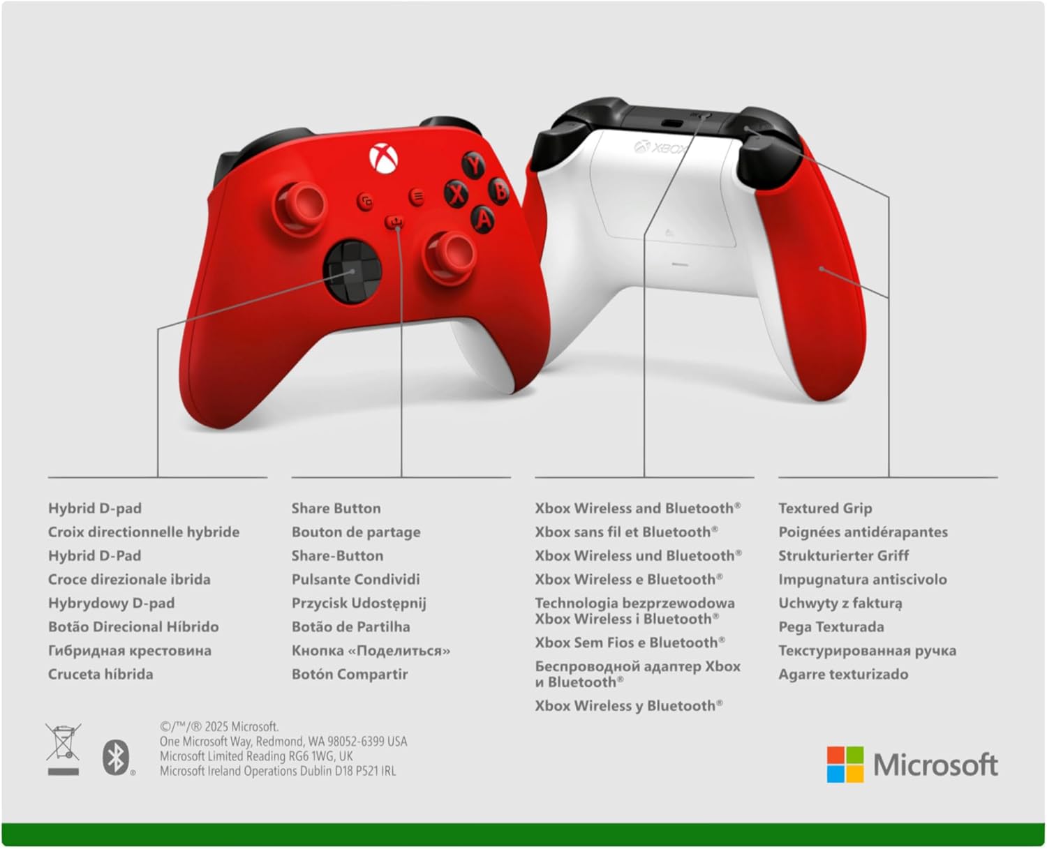 Xbox - Manette Pulse Red Series X/S/One - sans fil, multi-plateforme