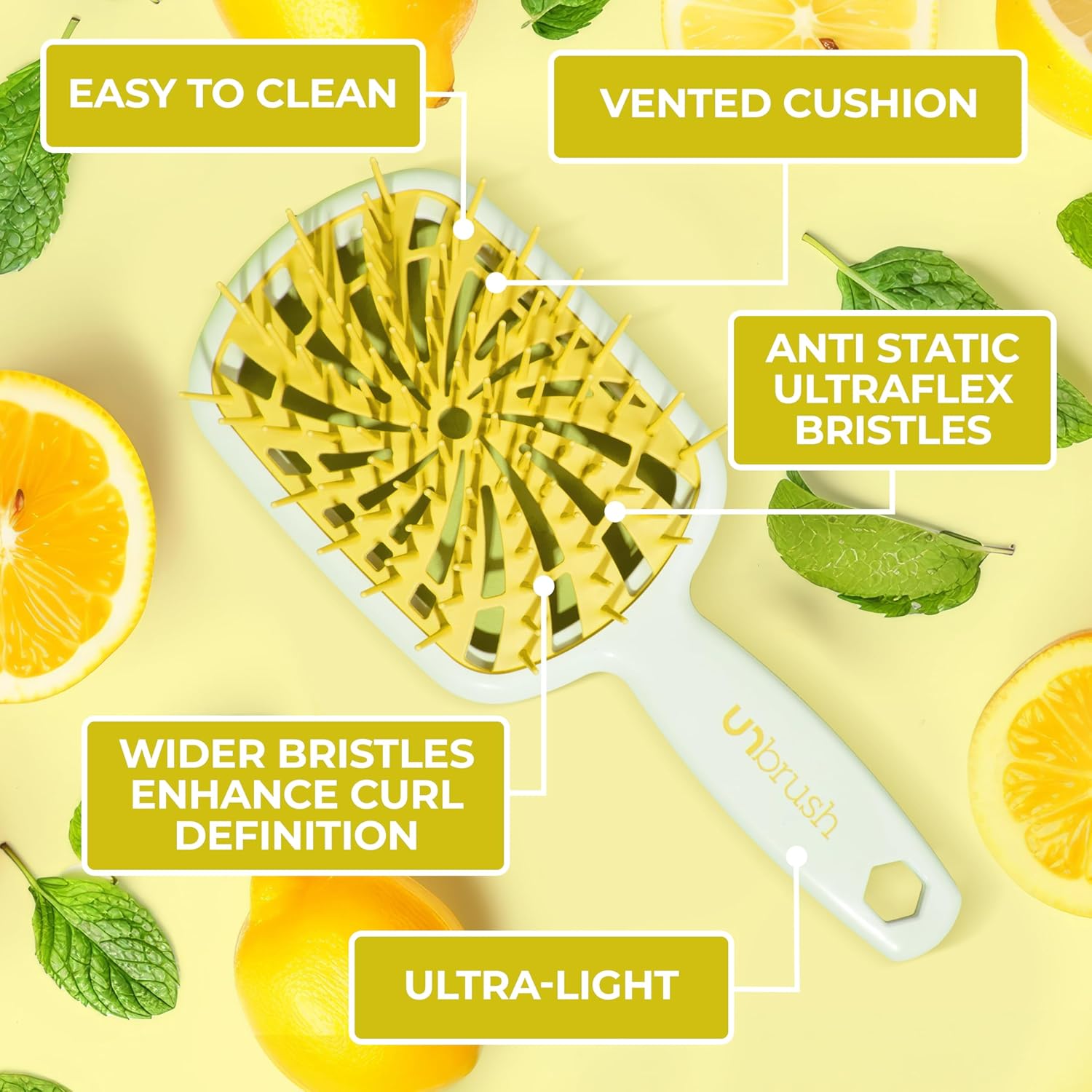 FHI Heat - UNbrush Plus - ultra légère - 84 poils UltraFlex, ventilée, pour cheveux bouclés