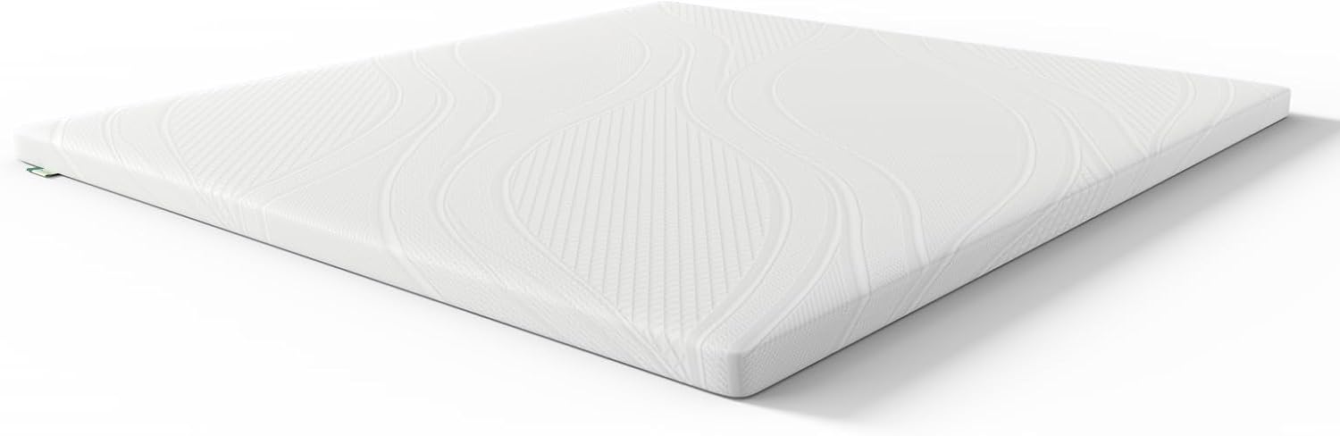 Novilla - surmatelas gel mémoire de forme - 135x190 cm - 7,5 cm d'épaisseur, lavable, antidérapant