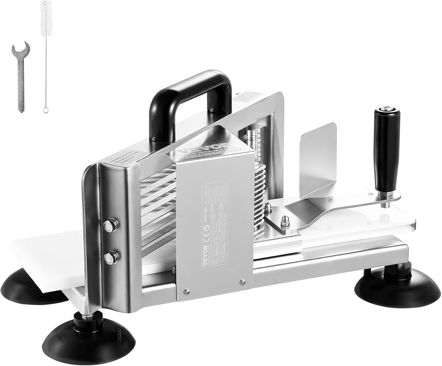 VEVOR - Coupe-tomates inox 9,5mm - pieds antidérapants robustes