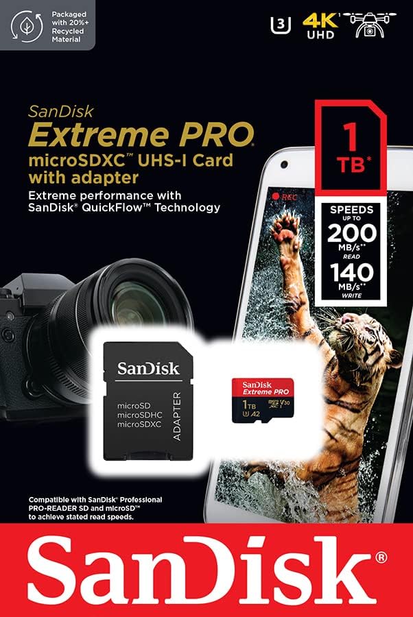 SanDisk - Extreme PRO 1To microSDXC, 200Mo/s, UHS-I, Class 10, U3