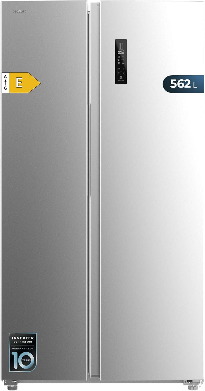 Cecotec - Bolero CoolMarket série - 562L inox, Total No Frost, Inverter Plus, Multi AirFlow, SBS 562