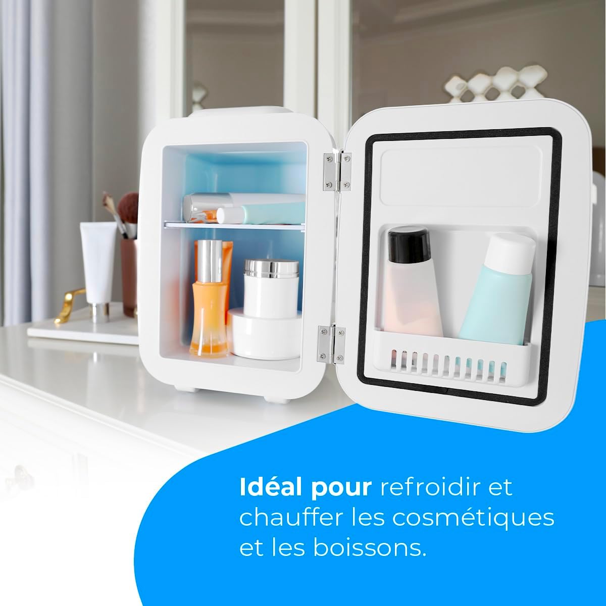 NK - Mini réfrigérateur portable - 4L - refroidissement/chauffage, 12V/220V