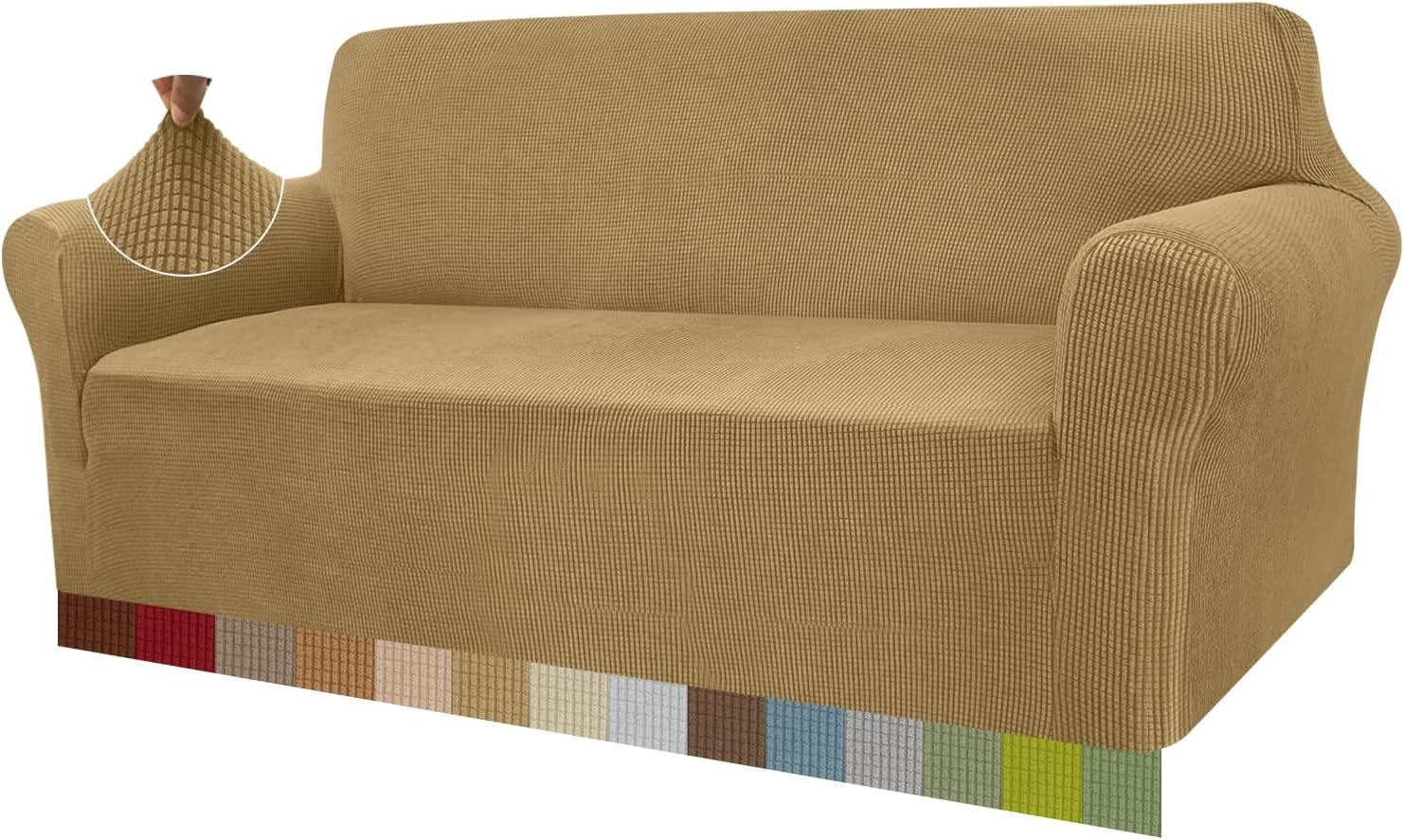 Granbest - housse canapé jacquard 3 places - extensible, protection animaux