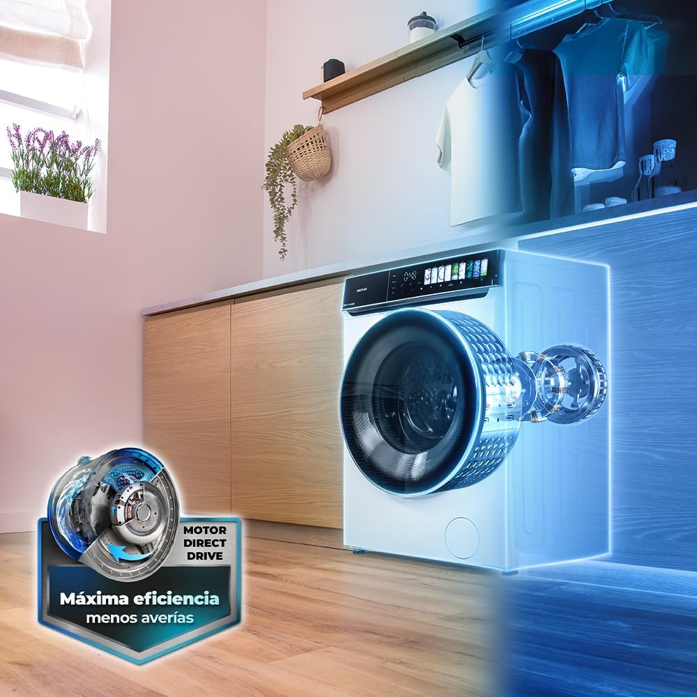 Cecotec - lave-linge série actuelle - dimensions compactes - grande capacité, haute efficacité