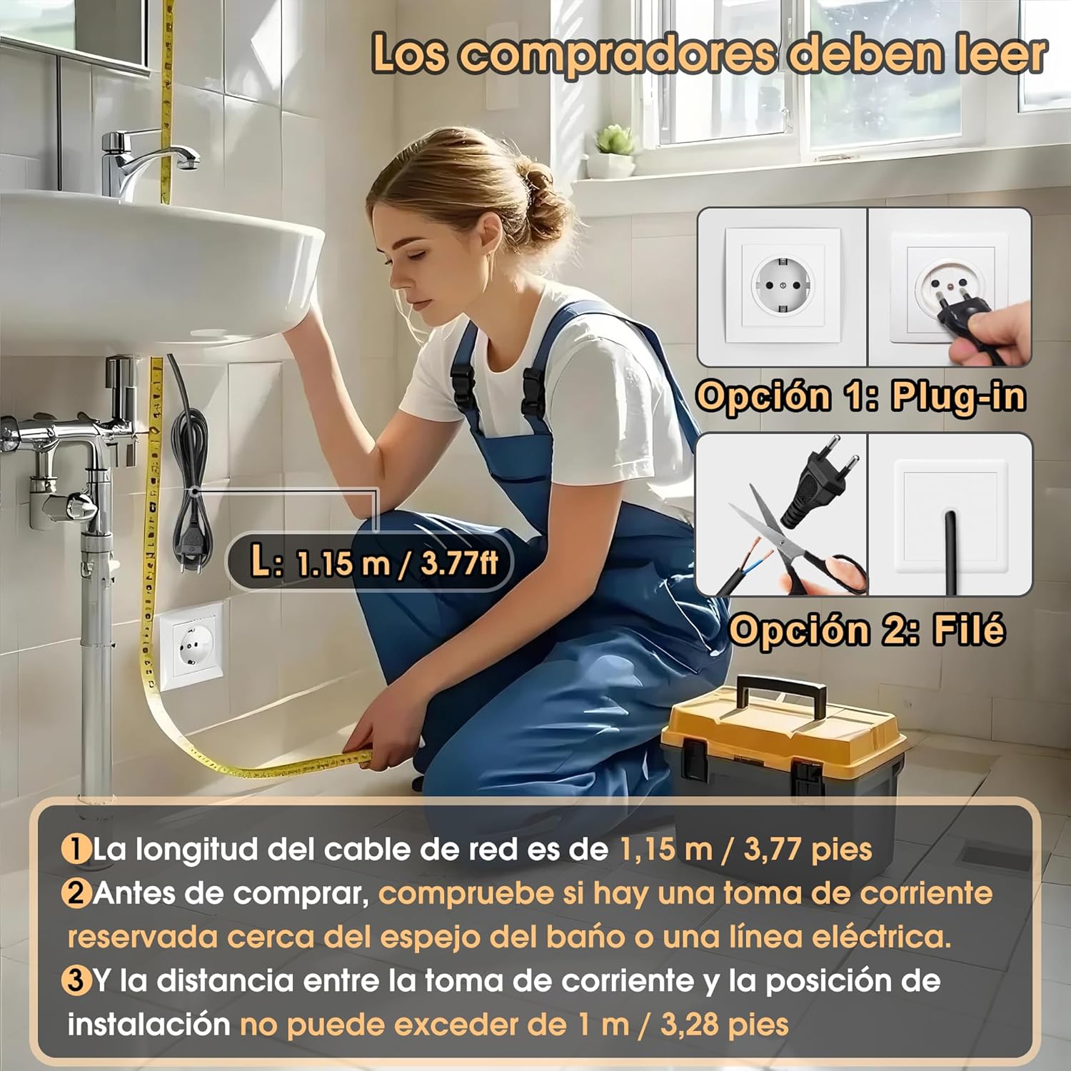 Miroir salle de bain - rond 80 cm - LED, 3 couleurs, tactile, dimmable