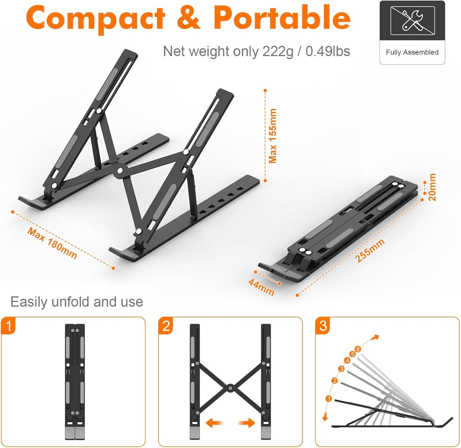 Grifema - support réglable aluminium, 10-17,3