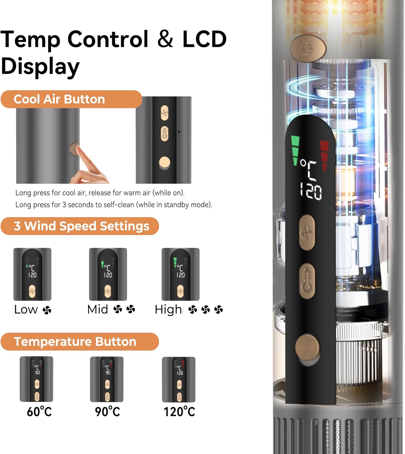 OKWRAP - Air Styler 7 en 1 - 1300W - séchage, bouclage, lissage 110000TR/MIM