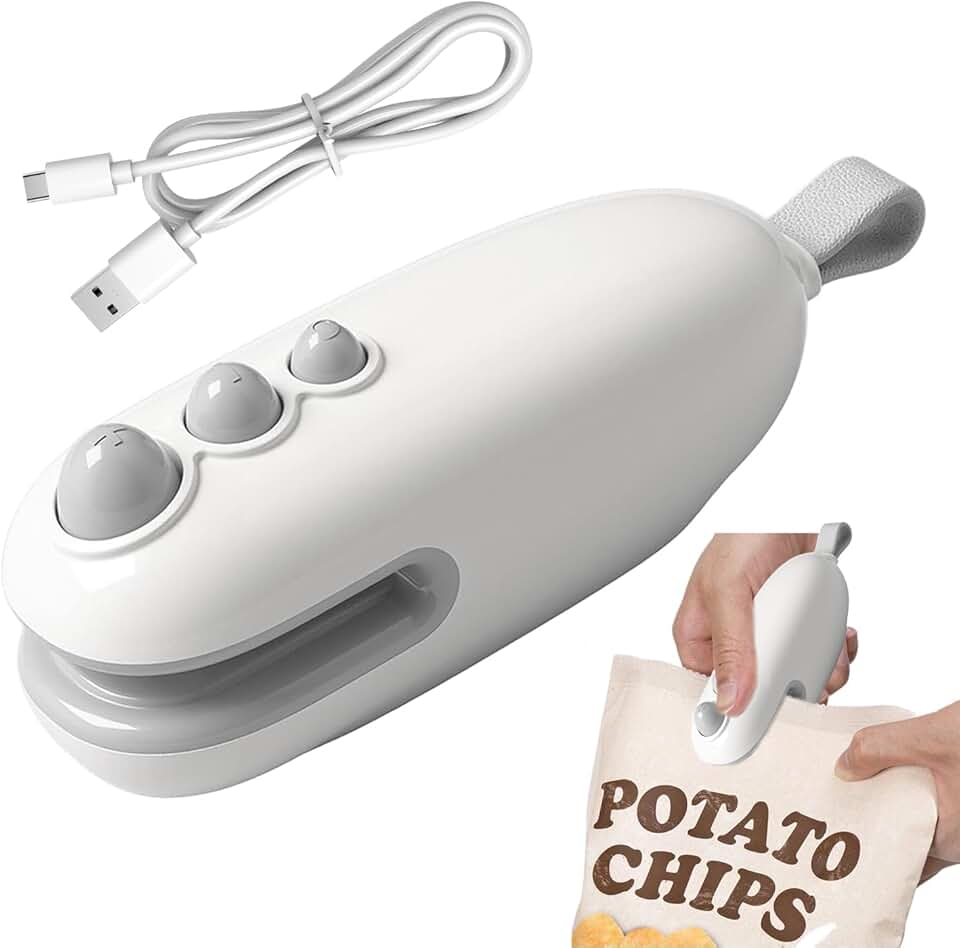 Scelleuse portable 2-en-1, compacte, rechargeable, coupe et scelle