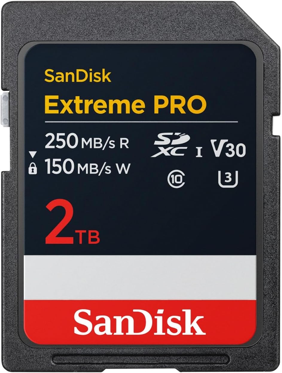 SanDisk - Extreme Pro SDXC - 2 To - 250 Mo/s, UHS-I, V30, RescuePRO Deluxe