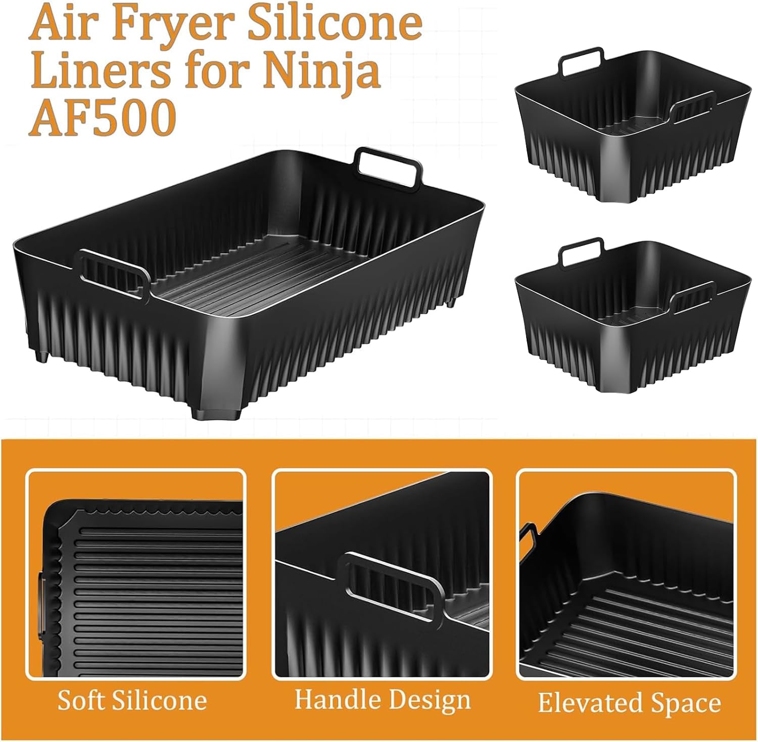 Moule silicone air fryer compatible Ninja Foodi Flex, 10,4L, résistant, AF500EU