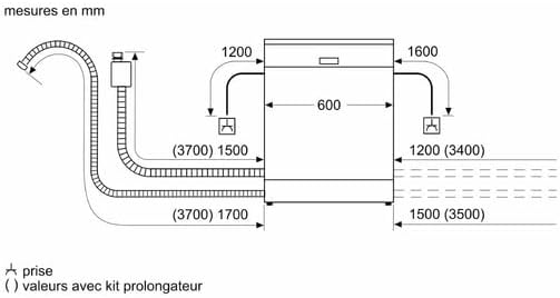 Siemens - lave-vaisselle iQ300 - 60 cm - varioSpeed Plus, SN23HW02KE