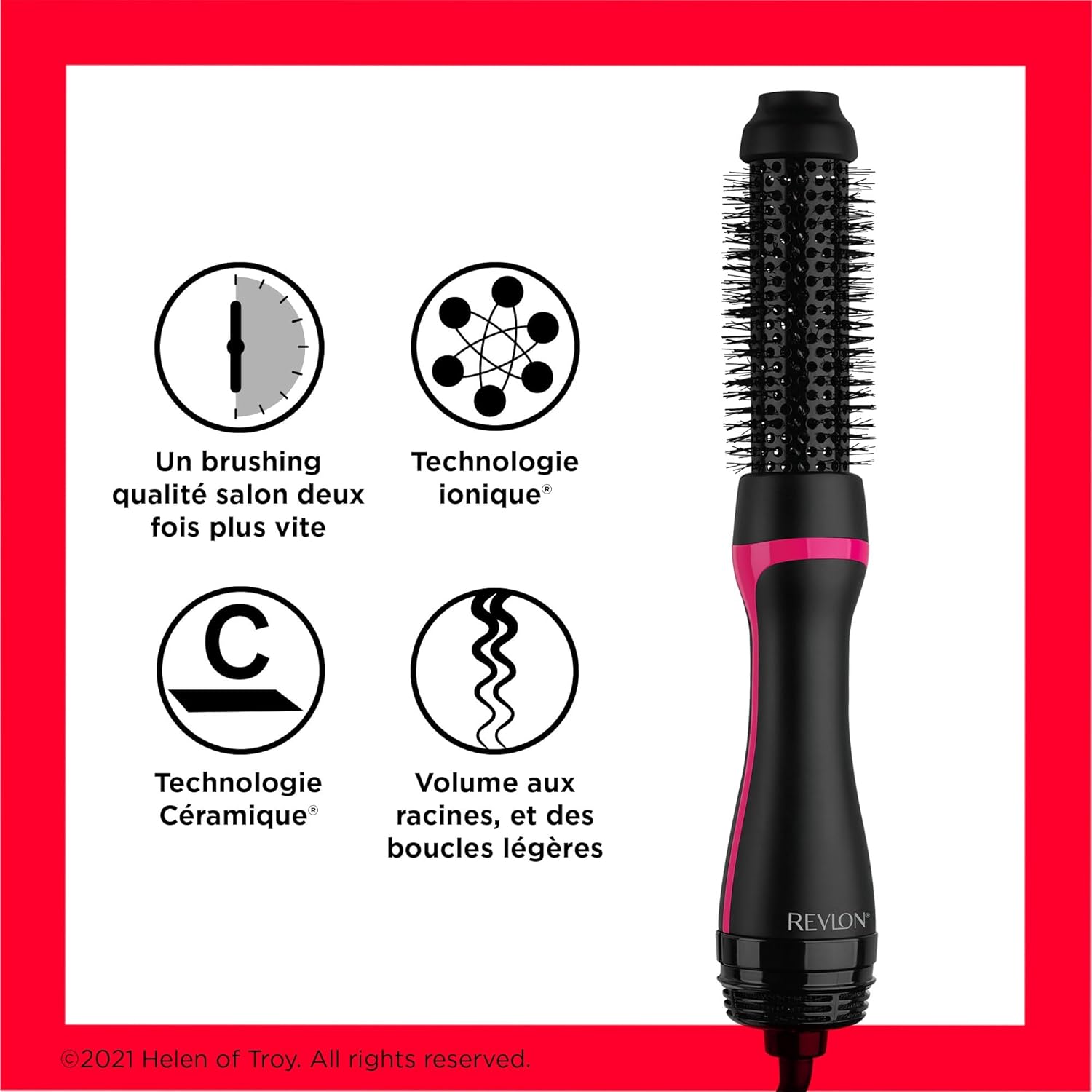 Revlon - One-Step Style Booster - Brosse ronde 38mm, céramique, ionique - RVDR5292UKE