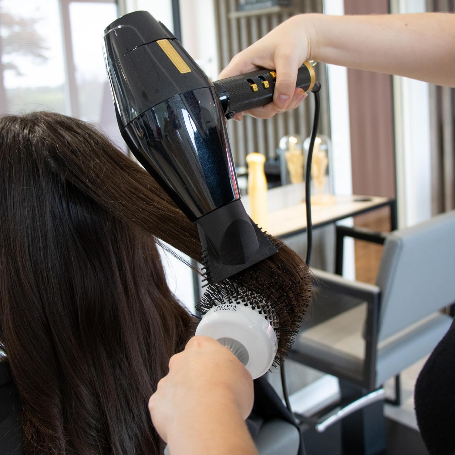 Olivia Garden - Expert Blowout Shine - ronde céramique - brushing antistatique et sans frisottis