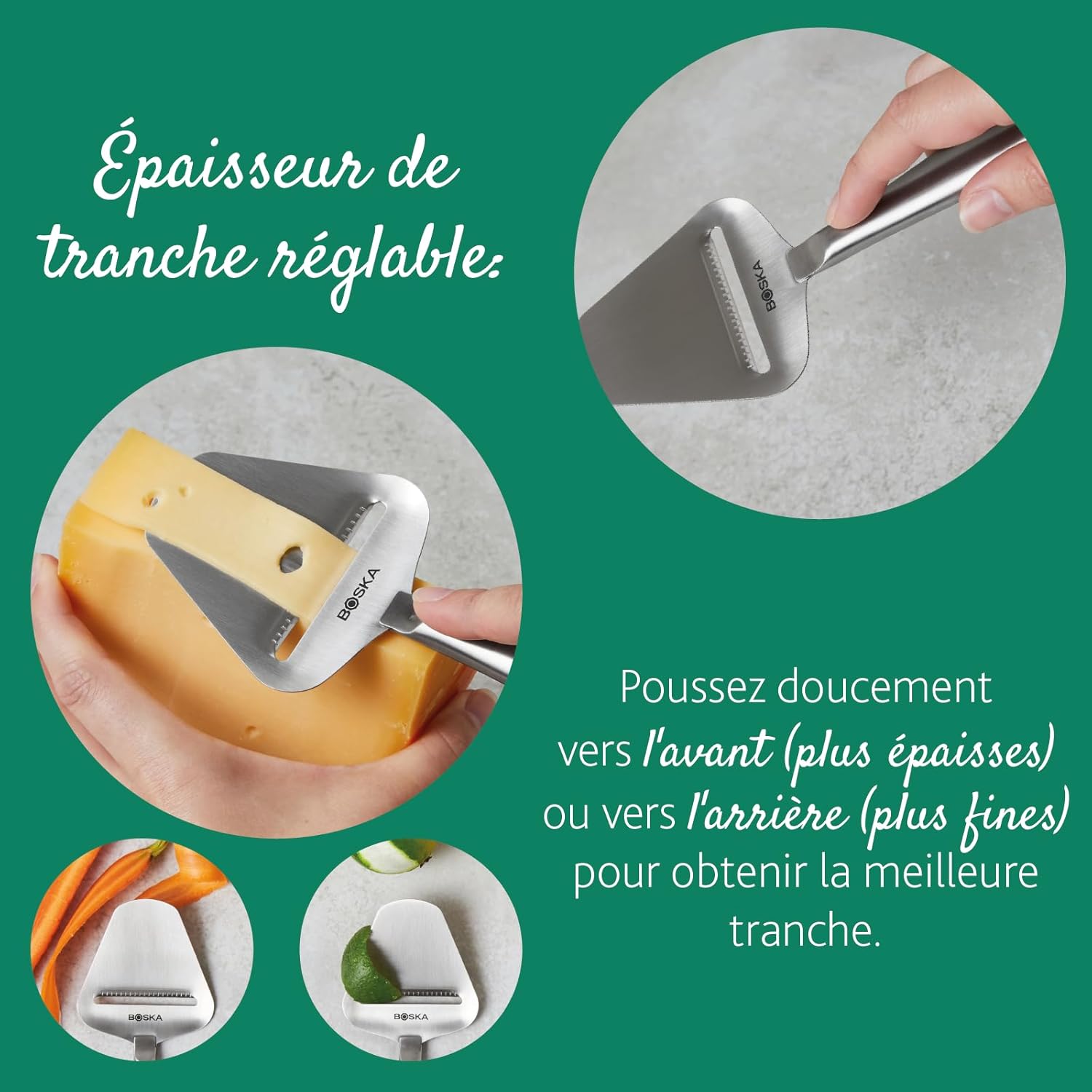 BOSKA - Copenhagen coupe-fromage inox - multifonction, lave-vaisselle