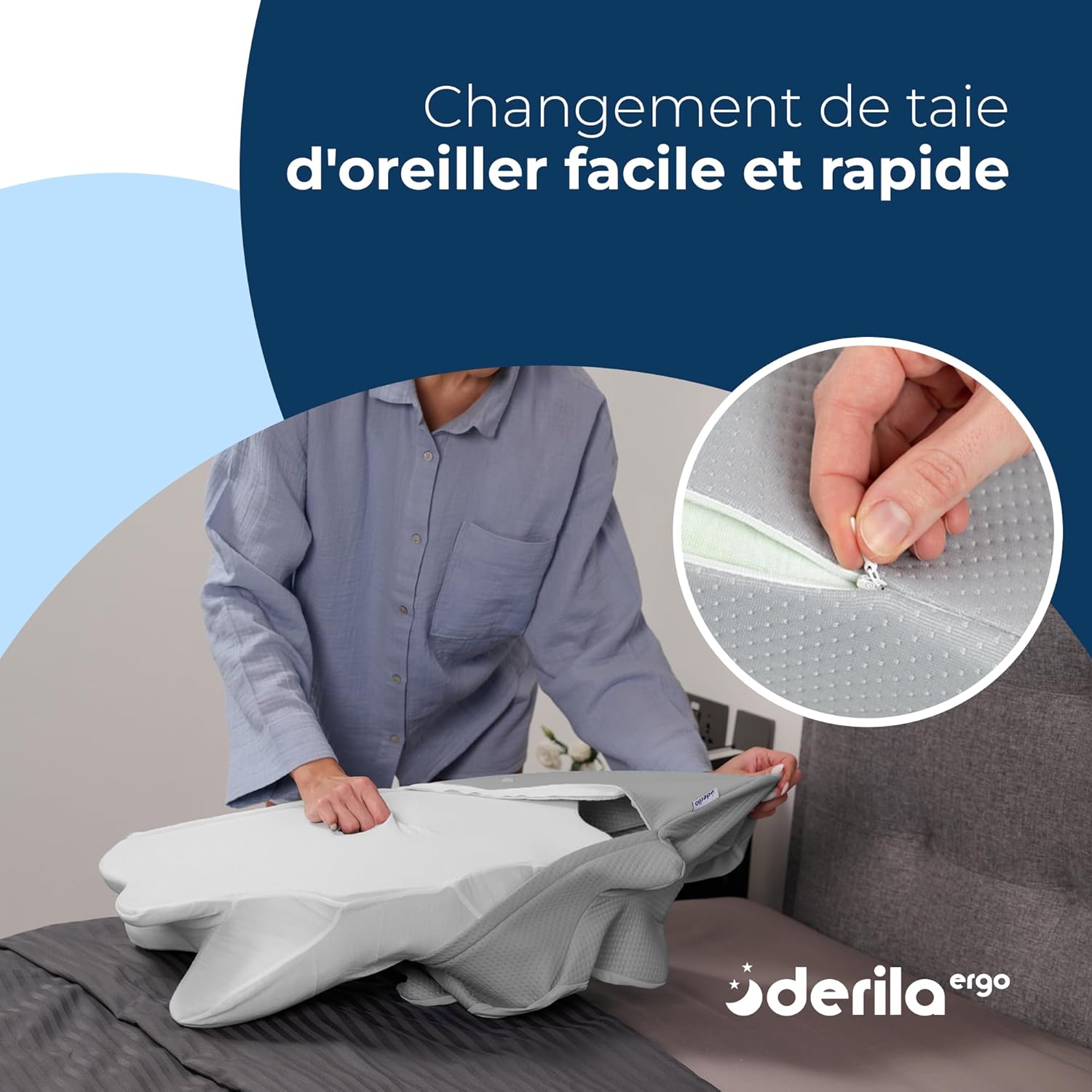 Derila - Ergo Taie d’Oreiller Thermique - régulation thermique PCM