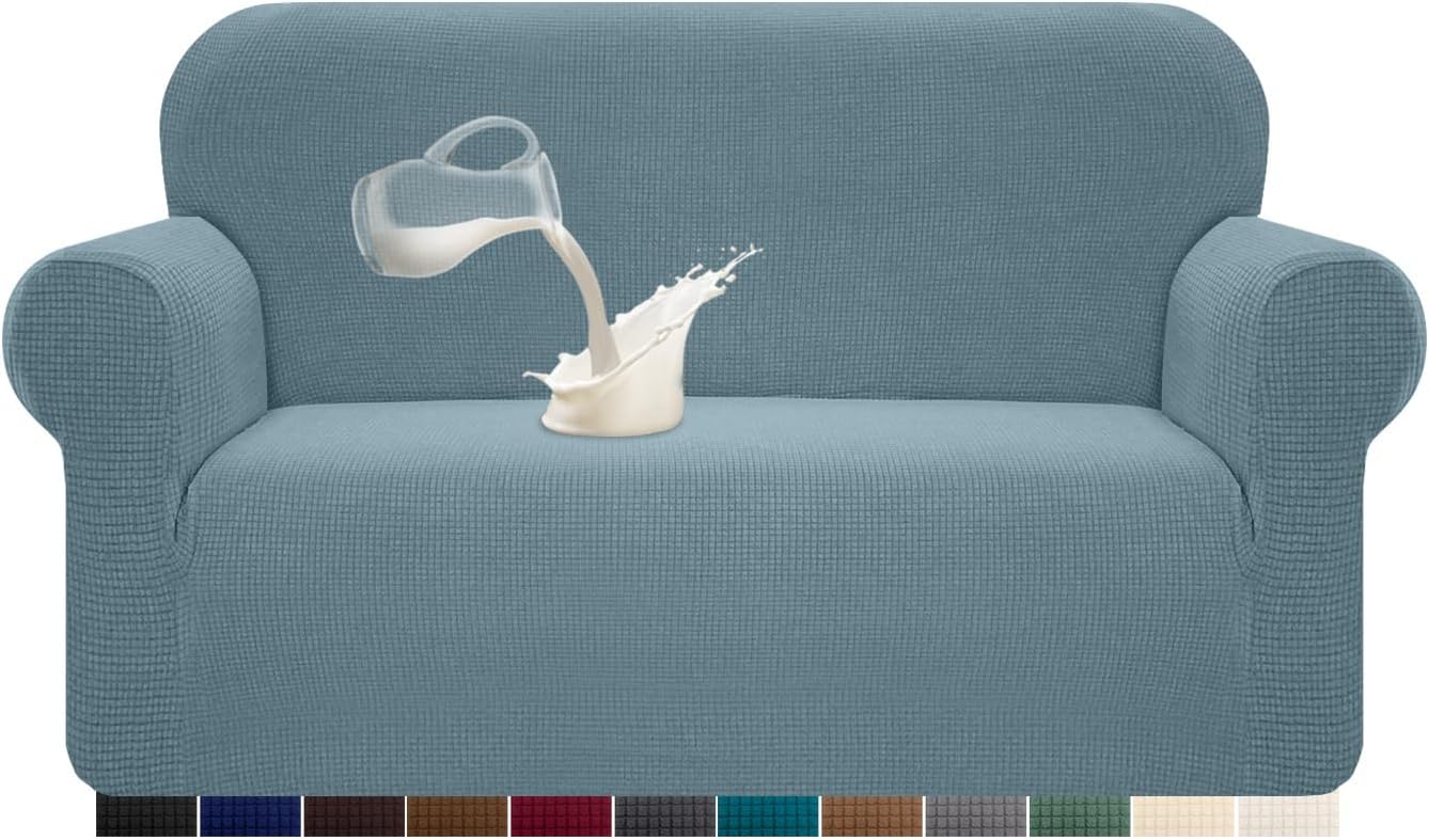 Granbest - housse canapé stretch imperméable 2 places - bleu azur