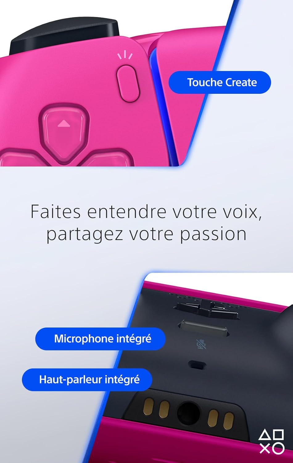 Sony - Manette DualSense PS5 - sans fil, Bluetooth, batterie rechargeable, Nova Pink