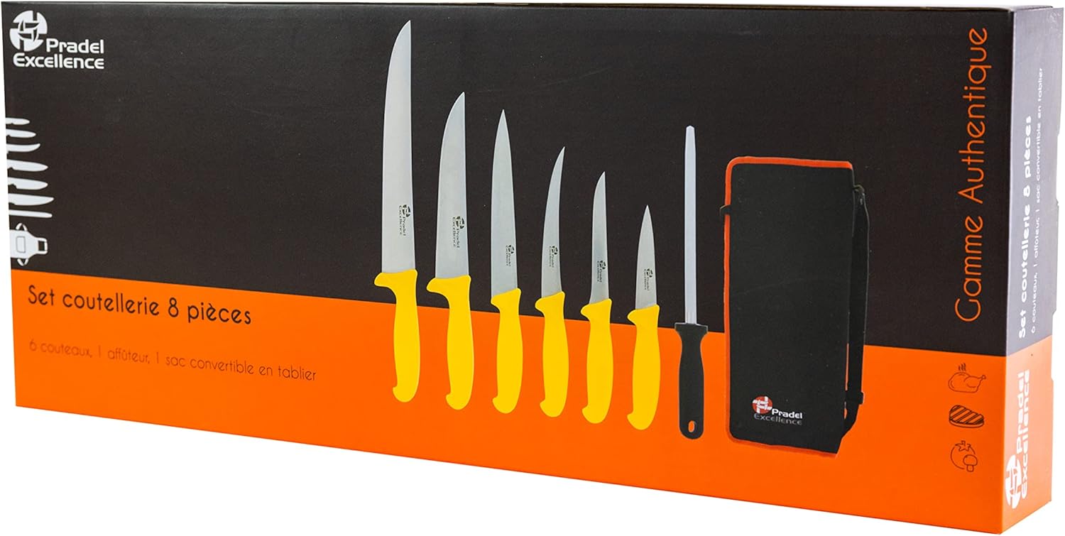 Pradel Excellence - sac couteaux boucher 7 pièces - inox, lavable, tablier - PCOT005008