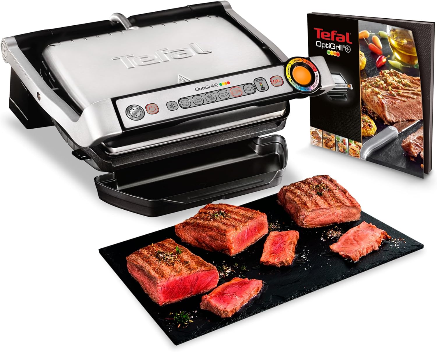 Tefal - Optigrill+ série - 4 personnes, 6 programmes, mode manuel, GC712D12