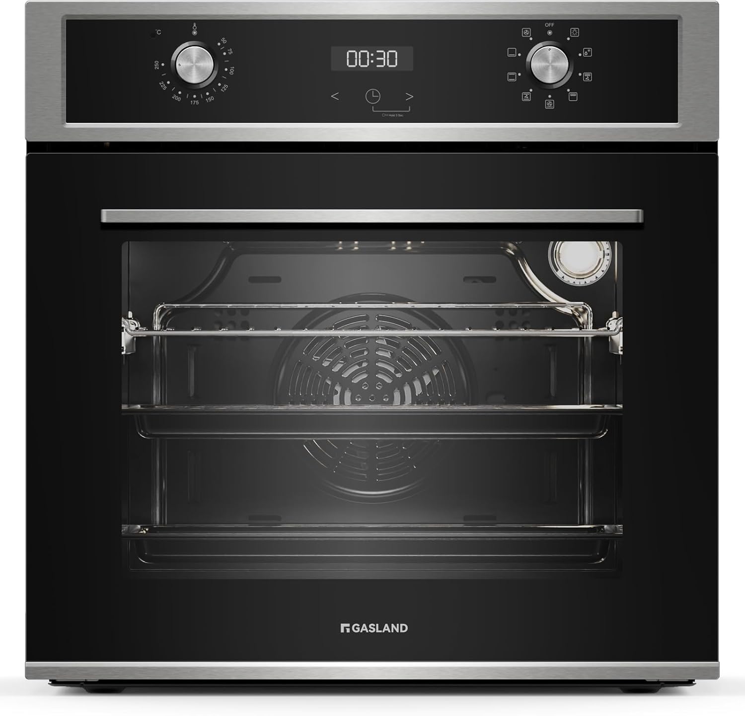 GASLAND - Four encastrable série ES - 70L, 9 fonctions, inox, sécurité enfant, ES609321DSH