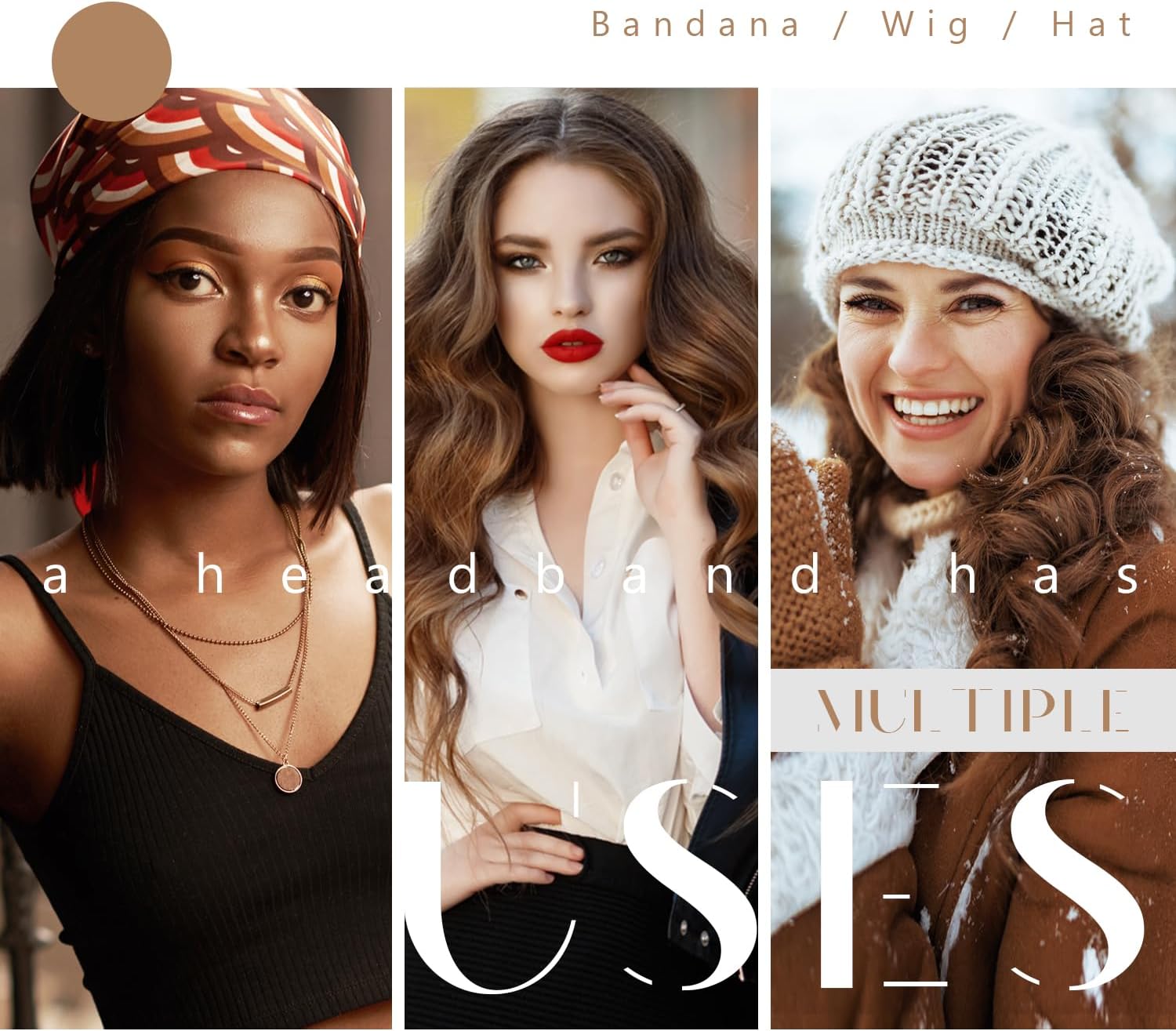 Dreamlover - Bandeau Perruque antidérapant - 2 pièces marron - Bande anti-glisse pour perruque femme