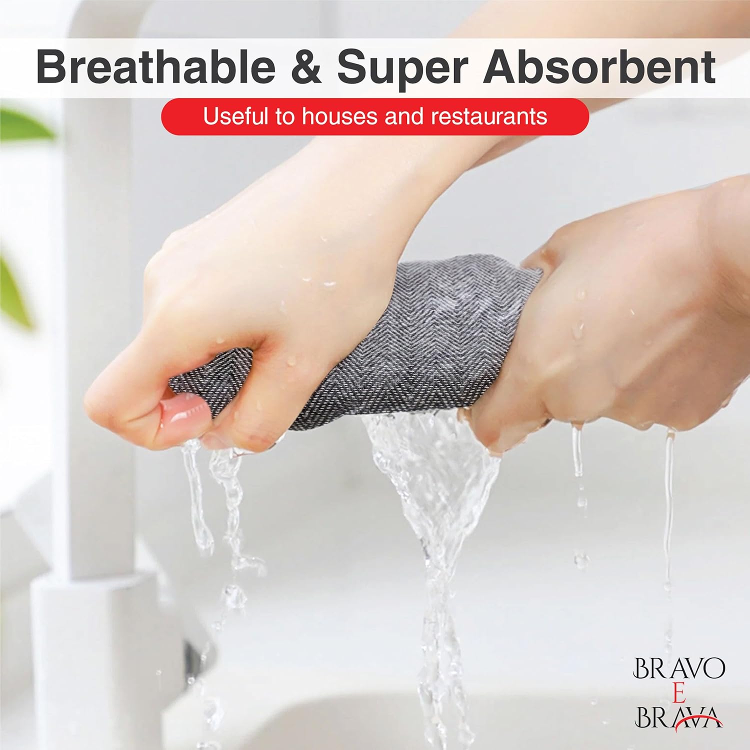 Torchons de cuisine - lot de 5, 100% coton, 45x70 cm, super absorbants