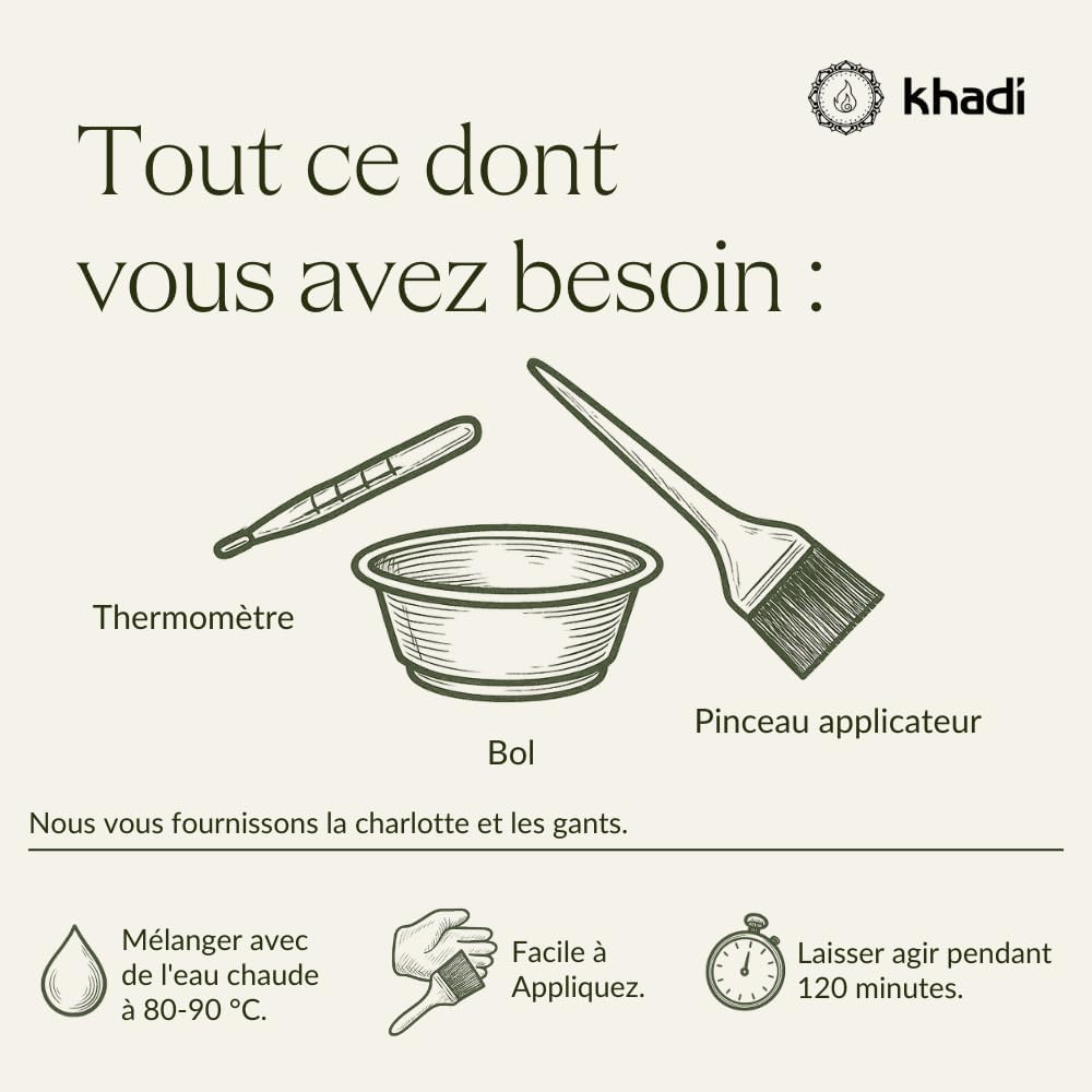 khadi - Henné Amla Jatropha - 100g - coloration rouge intense, végétale