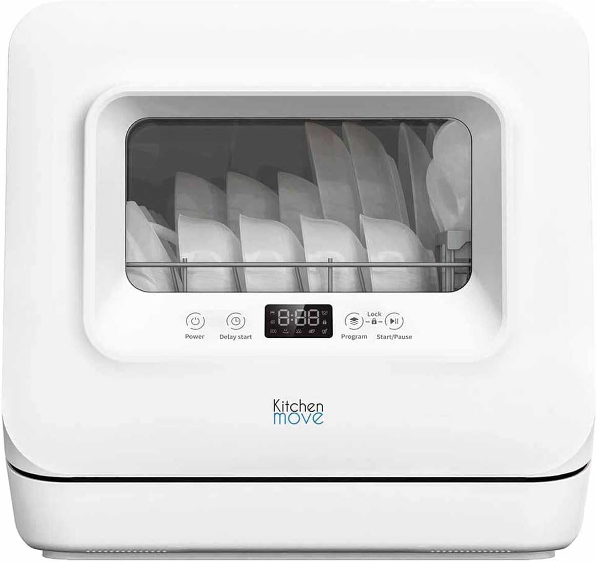 Mini lave-vaisselle compact 3 couverts, silencieux, LED, réservoir WASH CLEAN