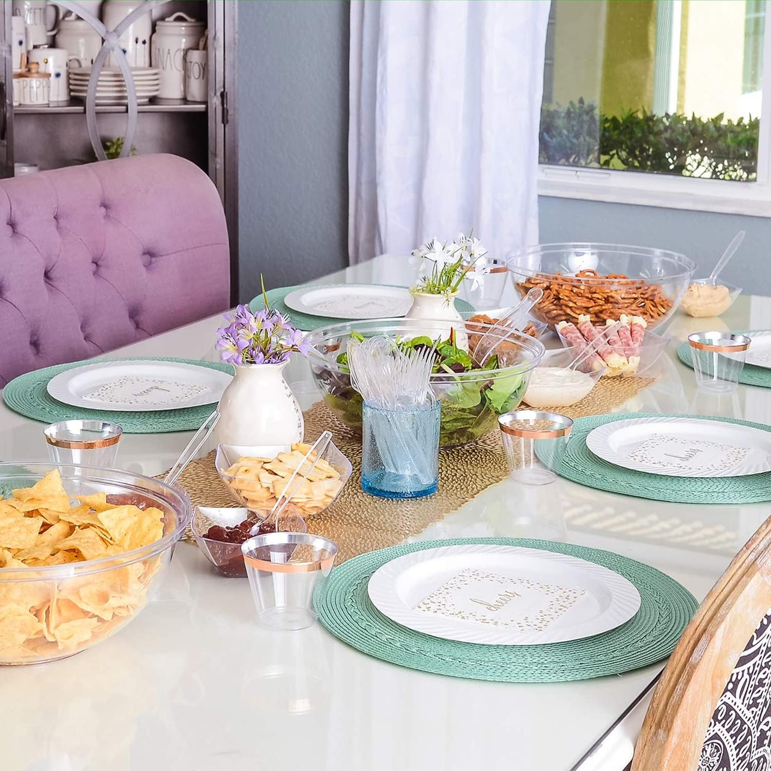 Couverts plastique réutilisables - set 300 pièces - résistants, idéals fête