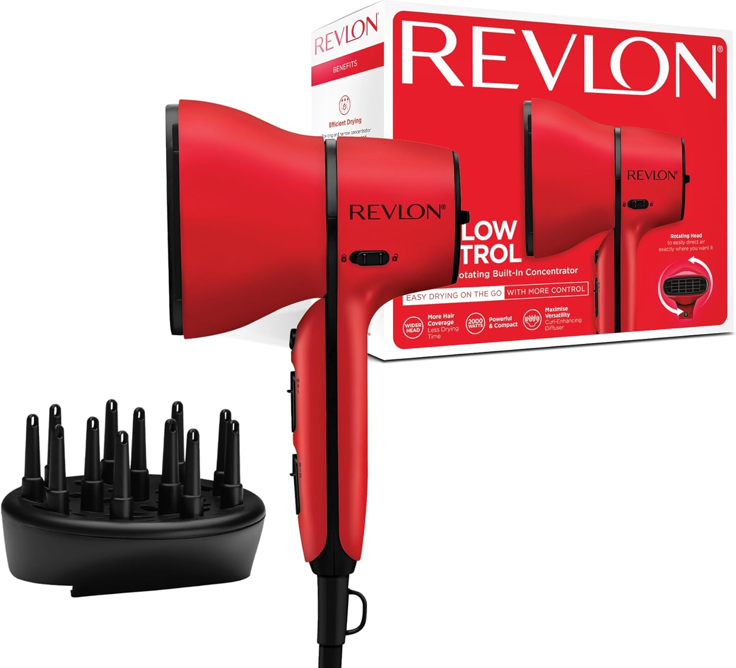 Revlon - Airflow Control - compact - concentrateur rotatif, diffuseur 2000W - RVDR5320