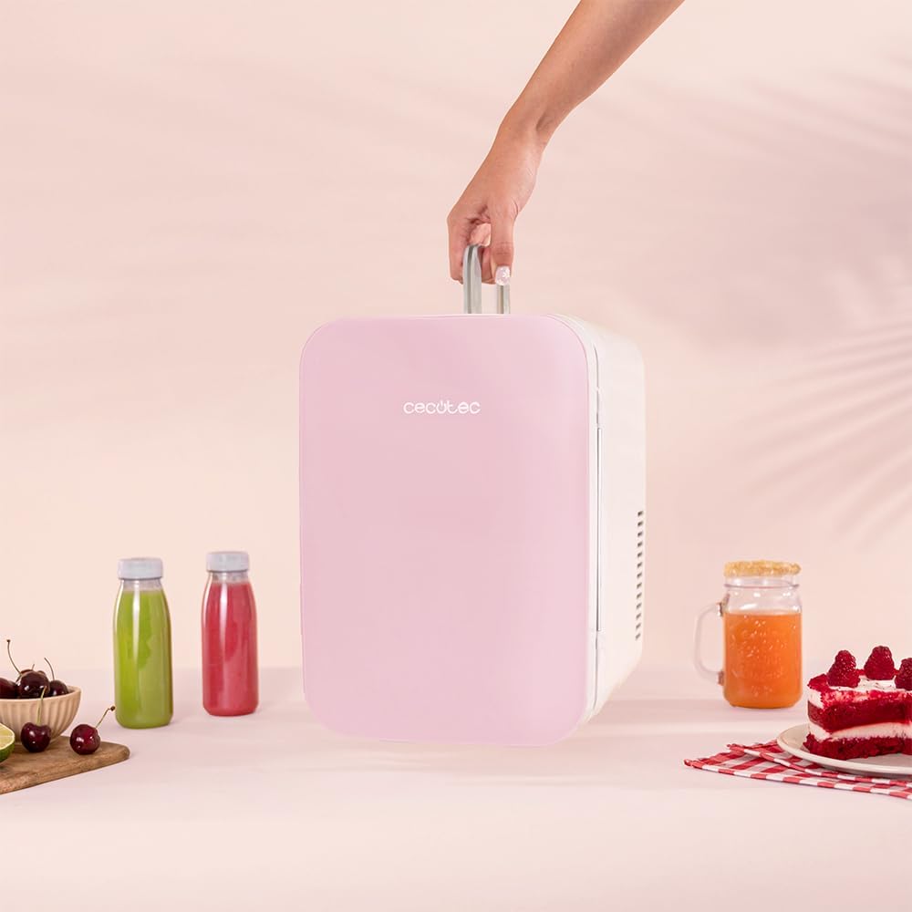 Cecotec - Mini frigo Bolero MiniColing 10L - chaud/froid, 12-220V, Bahamas Pink